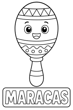 Maracas line art