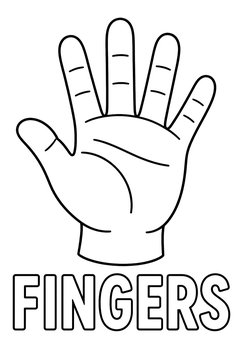 My Fingers line art