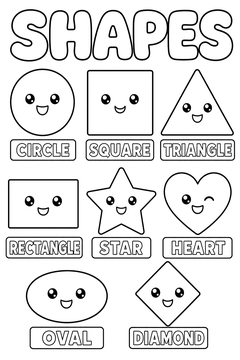 Shapes line art