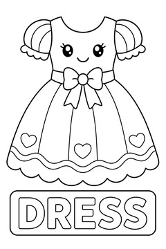 Dress line art