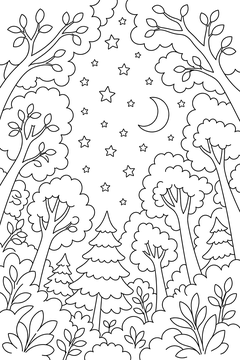Canopy Of Stars line art