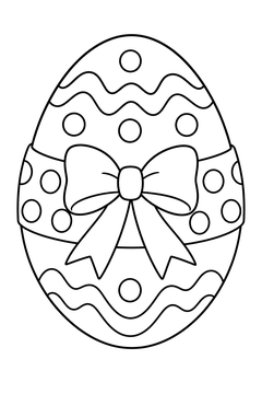 Wrapped Easter Egg line art