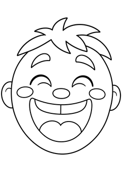 Laughing Face line art