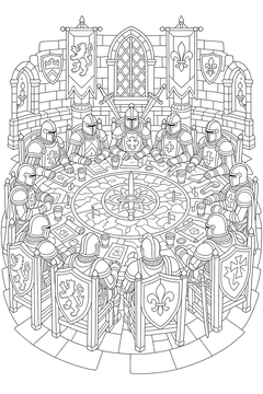 Round Table line art