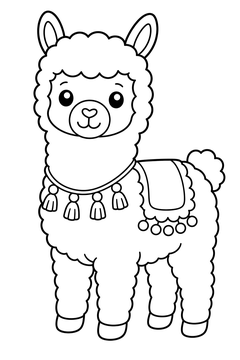 Alpaca line art