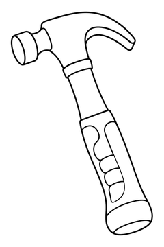 Hammer line art
