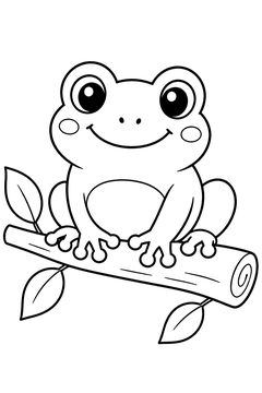 White's Tree Frog line art