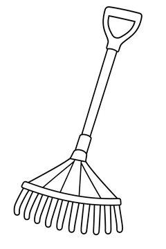 Rake line art