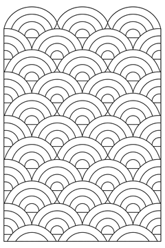 Stacked Arc Grid - line-art coloring page