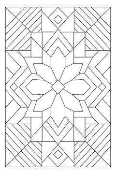 Cross-Hatch Grid line art