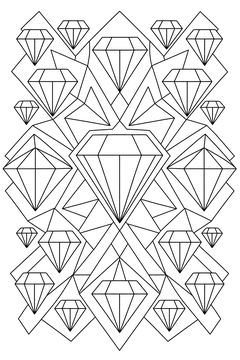 Diamond Burst Field line art