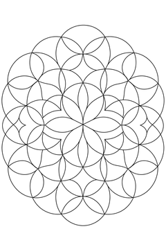 Interlocking Circles Lattice line art
