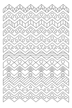 Zigzag Stripe Field line art