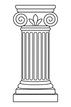 Greek Column line art