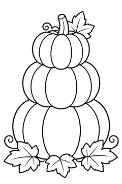 Pumpkin Stack line art