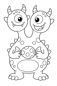 Two-Headed Monster line art