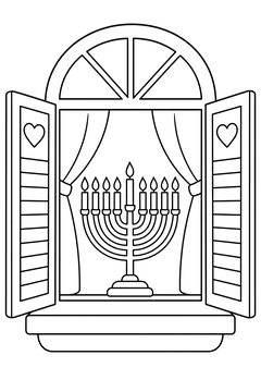 Glowing Window line art