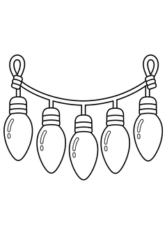 String Of Lights line art