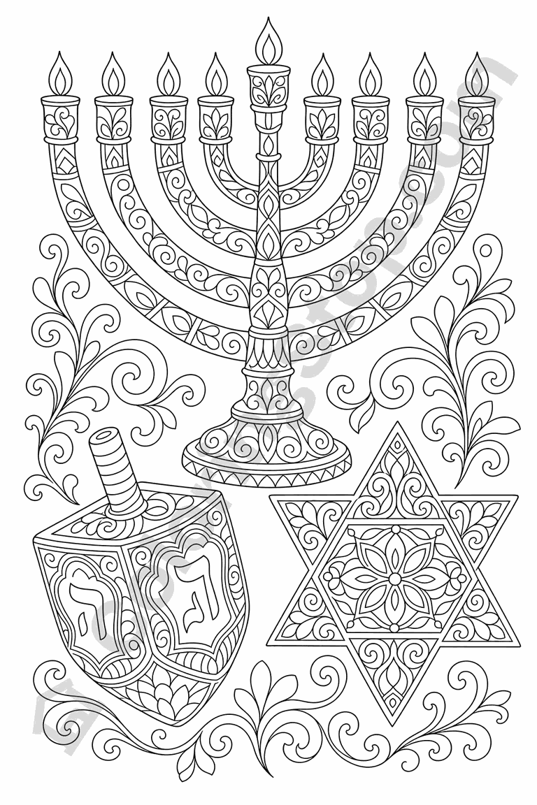 Festival Zentangle Panel - line-art coloring page