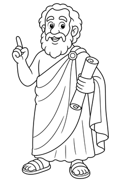 Aristotle line art