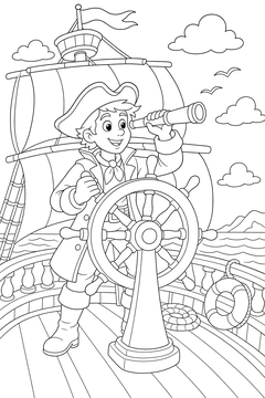 Christopher Columbus line art