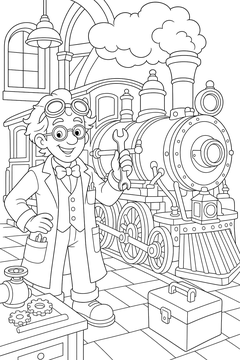 James Watt line art