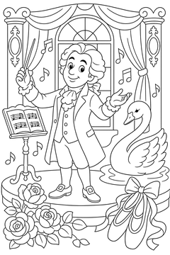 Tchaikovsky line art
