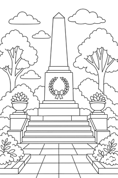 Monument line art