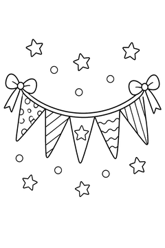 Welcome Banner line art