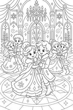 A Grand Winter Ball line art