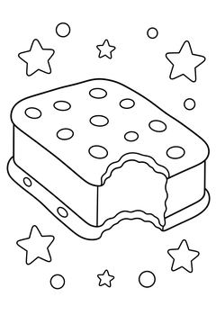 Ice Cream Sandwich line art