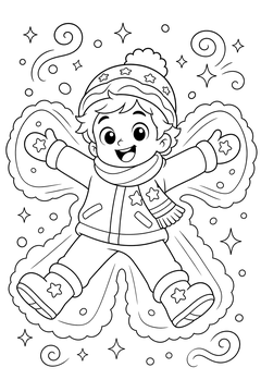 Making a Snow Angel line art