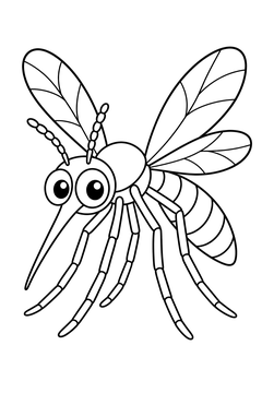 Mosquito line art