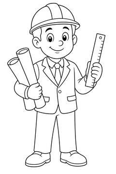 Architect line art