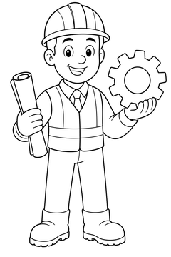 Engineer line art