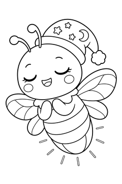 Firefly in a Night Cap line art