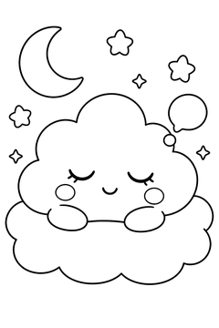Sleeping Cloud line art
