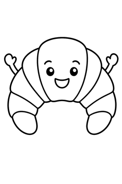 Croissant line art
