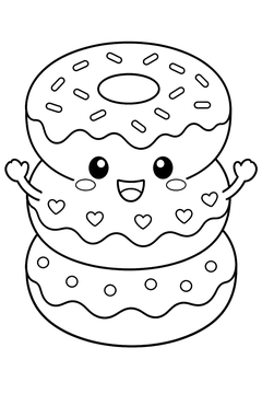 Donut Stack line art