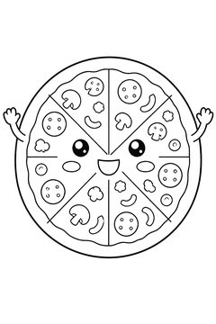 Whole Pizza line art