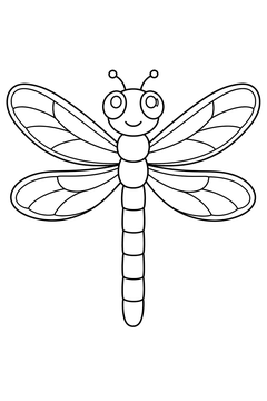Dragonfly line art