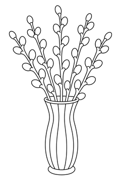 Pussy Willow line art
