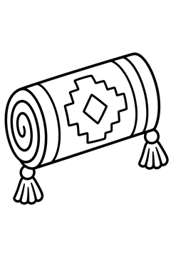 Rolled Magic Carpet line art