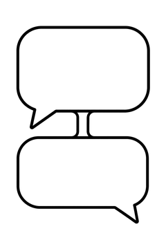 Linked Double Bubble line art