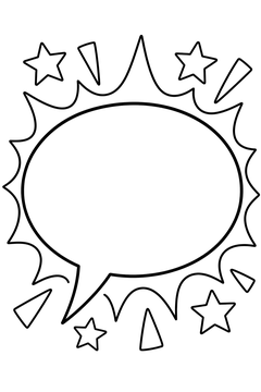 Single Empty Speech Bubble With A Pointed Tail line art
