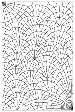 Radial Fan Shard Field line art