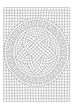 Roman Tessera Solomon Knot line art