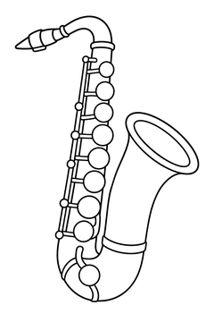 Saxophone line art