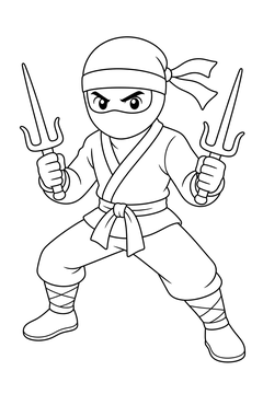 Sai Ninja line art