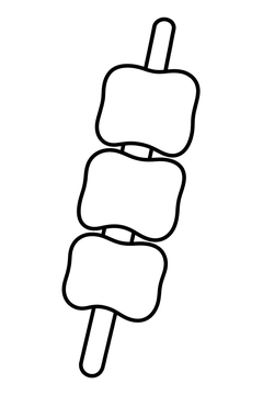 One Meat Skewer line art